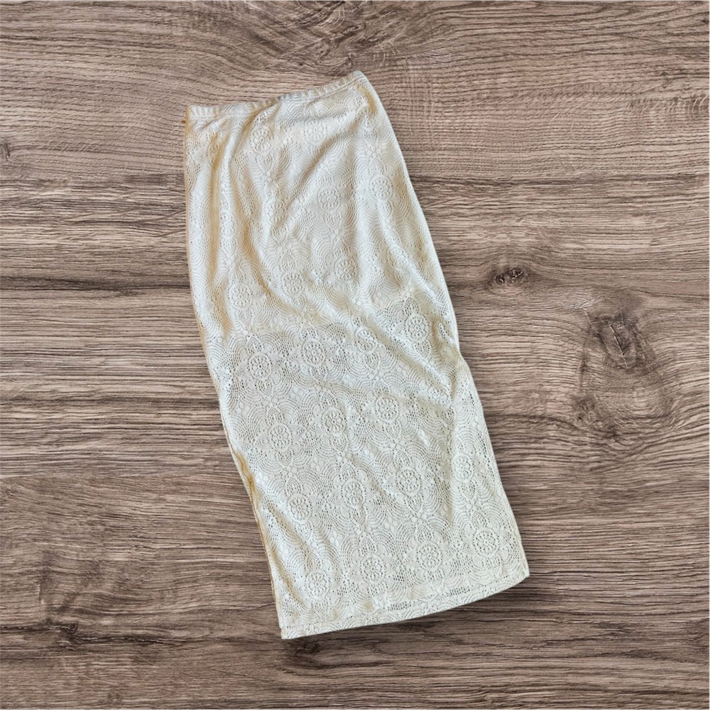 Cream Lace Skirt